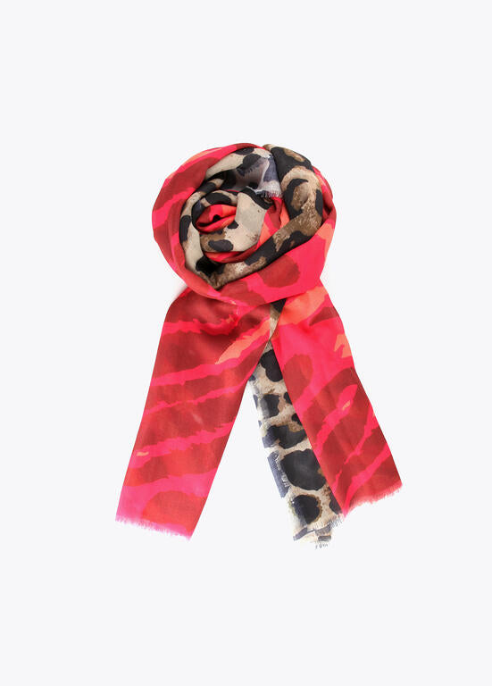 Foulard zebra fucsia y leopardo Lola Casademunt