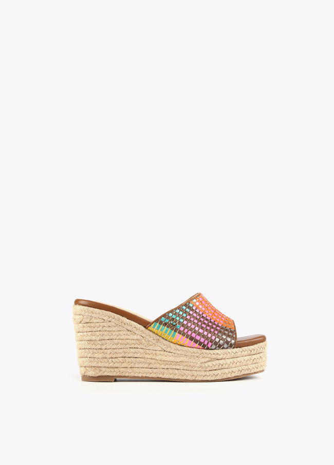 Zueco plataforma multicolor Lola Casademunt